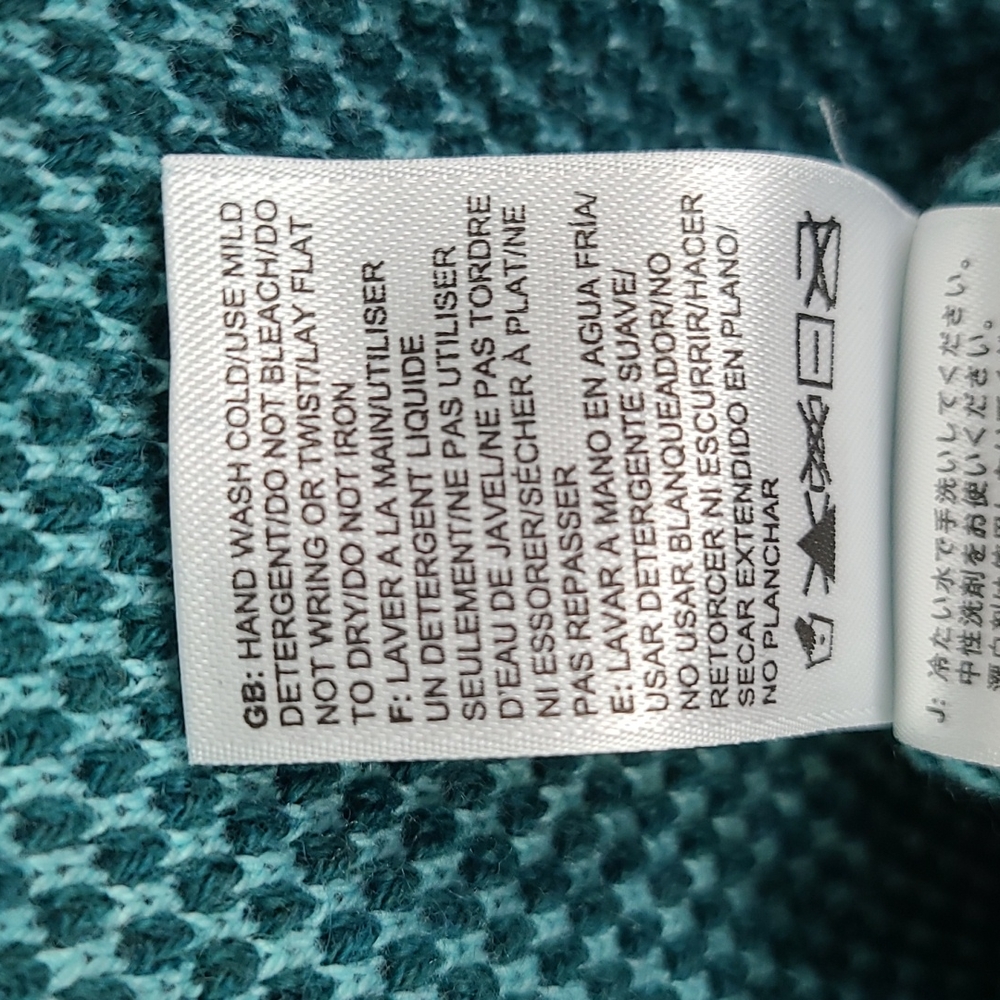 The North Face Top Long Sleeve Sweater Thermal Turquoise Size Small - Picture 9 of 12
